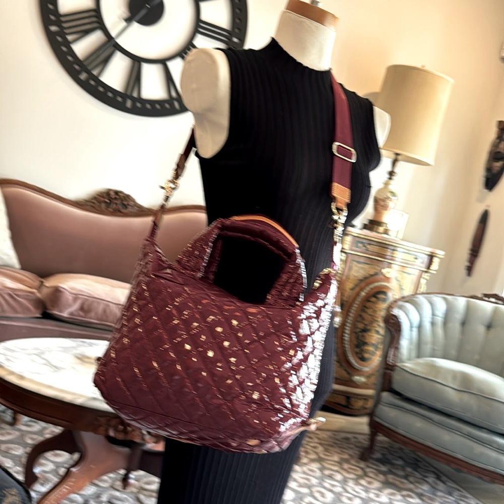 MZ Wallace red lacquered Sutton